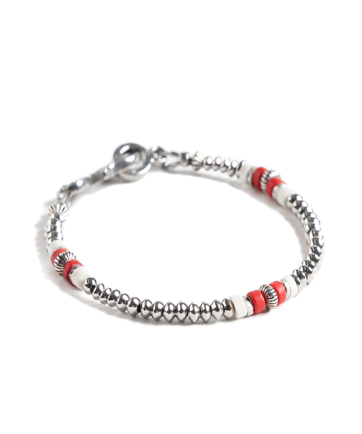 와일드 브릭스(WILD BRICKS) W25 METAL BEAD BRACELET (red)