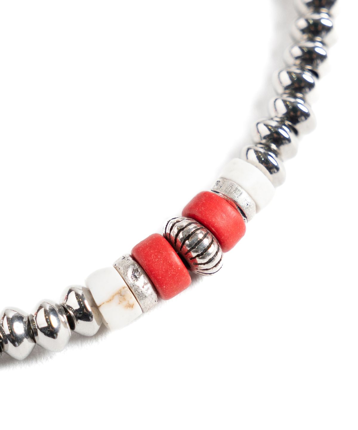 와일드 브릭스(WILD BRICKS) W25 METAL BEAD BRACELET (red)