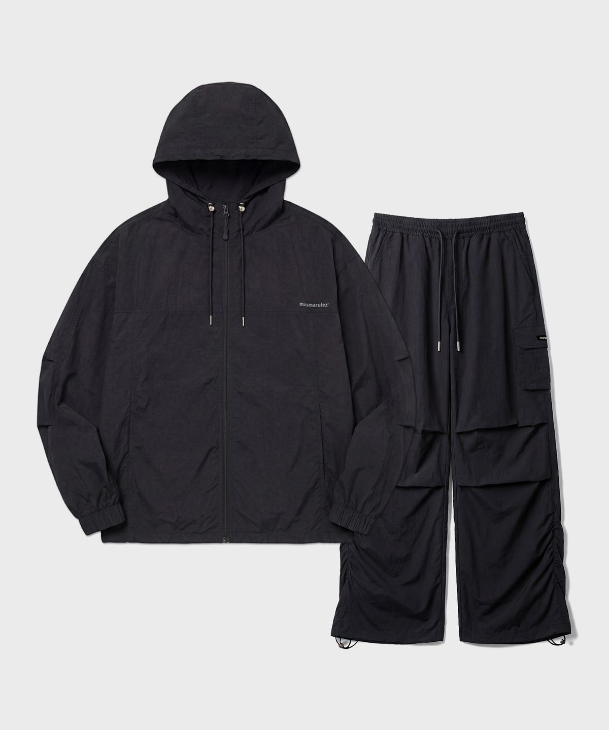마스마룰즈 어패럴(MASMARULEZ APPAREL) [SET] Essential Two Way Light Windbreaker Set-Up_Black