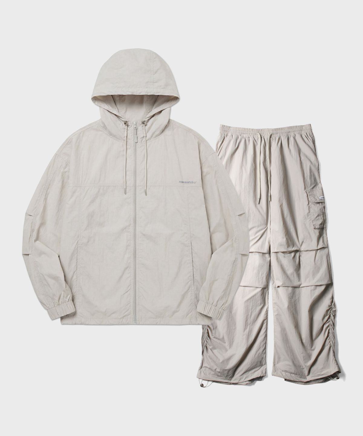 마스마룰즈 어패럴(MASMARULEZ APPAREL) [SET] Essential Two Way Light Windbreaker Set-Up_Light Gray
