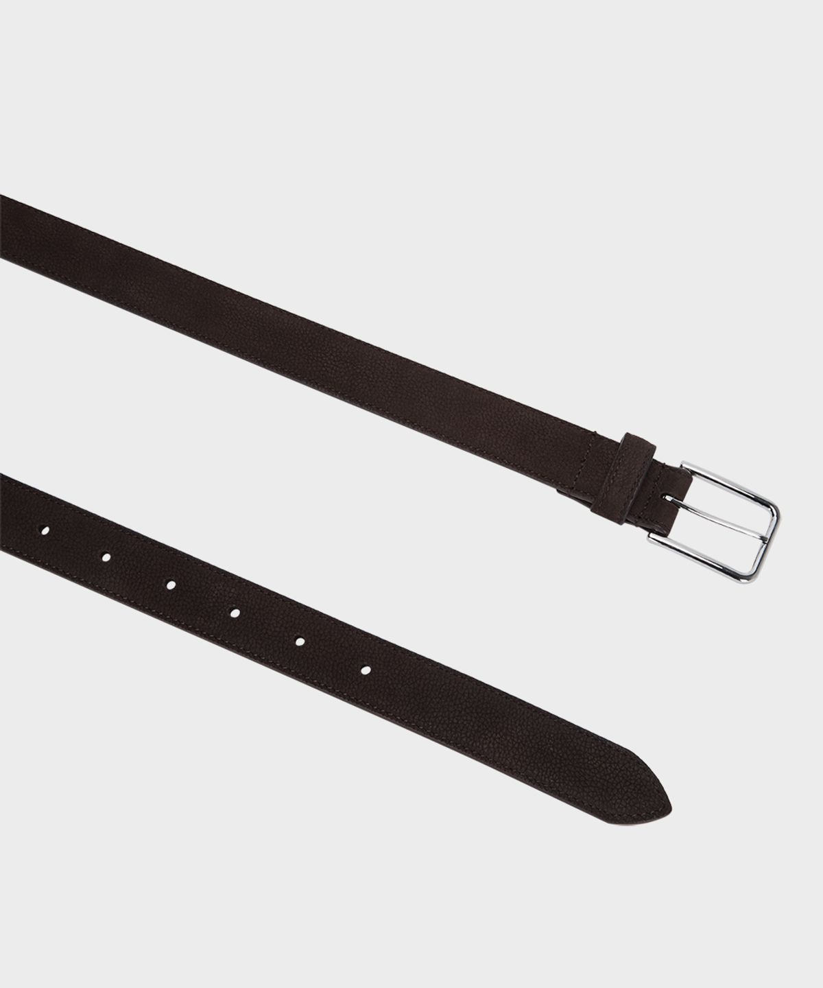 테일던(TAILDERN) Nubuck Buckle Belt Brown
