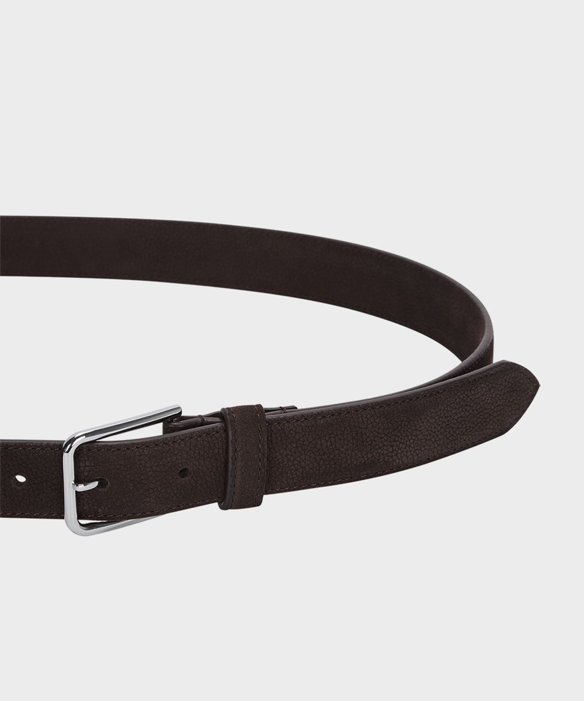 테일던(TAILDERN) Nubuck Buckle Belt Brown
