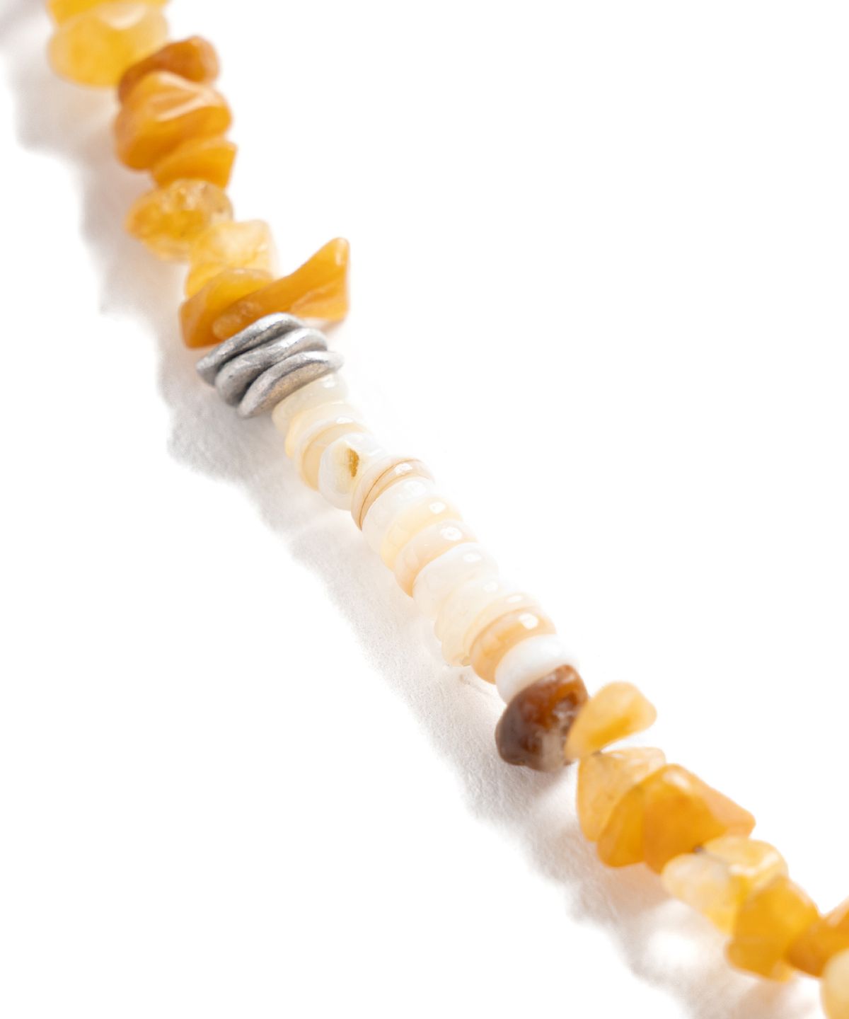 와일드 브릭스(WILD BRICKS) W25 STONE BEAD NECKLACE (yellow)