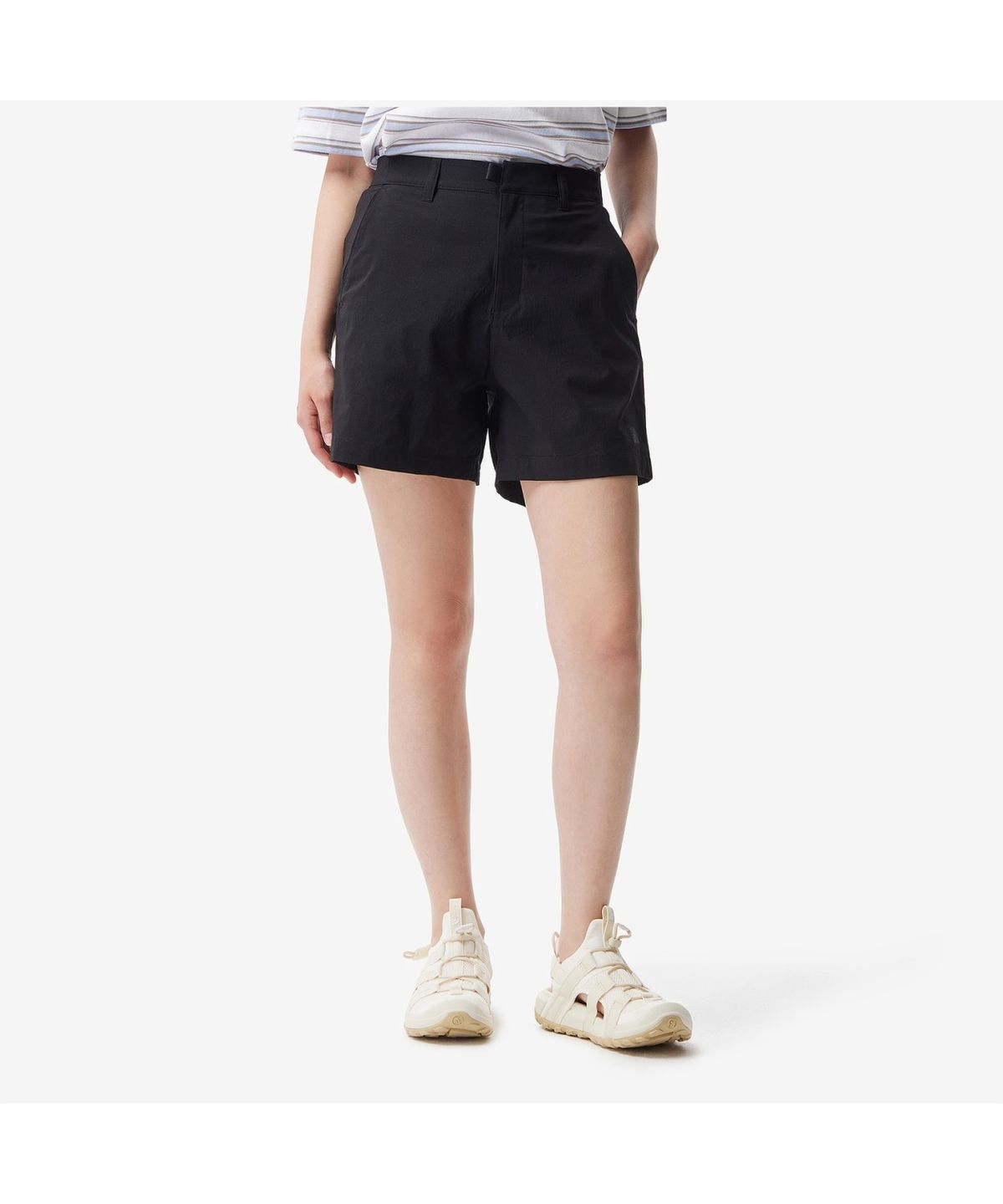 노스페이스(THE NORTH FACE) NS6NS49A 여성 베이신 쇼츠 5인치 BLACK