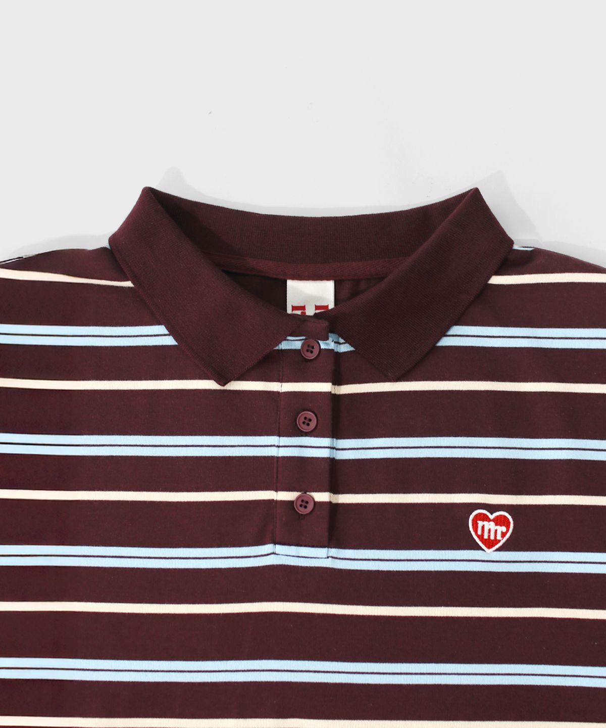 마스마룰즈 어패럴(MASMARULEZ APPAREL) Multi Strip Collar Long Sleeve_Red Brown