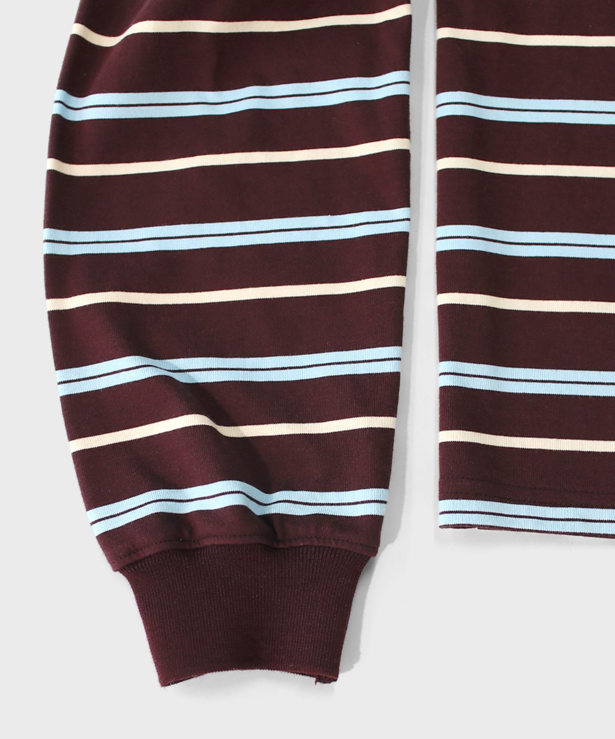 마스마룰즈 어패럴(MASMARULEZ APPAREL) Multi Strip Collar Long Sleeve_Red Brown