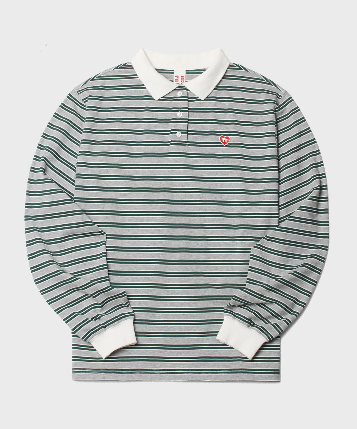 마스마룰즈 어패럴(MASMARULEZ APPAREL) Multi Strip Collar Long Sleeve_Melange Gray
