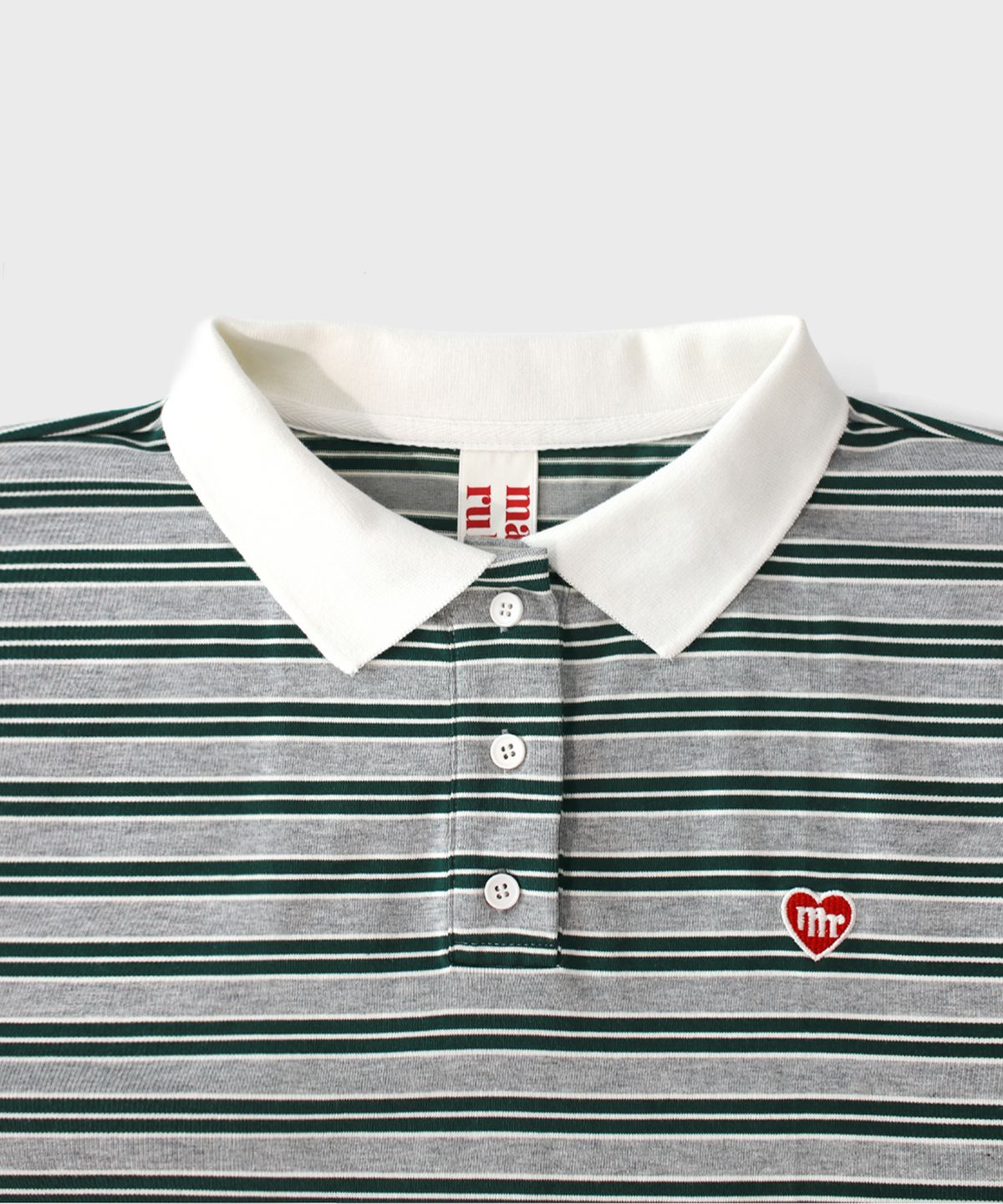 마스마룰즈 어패럴(MASMARULEZ APPAREL) Multi Strip Collar Long Sleeve_Melange Gray