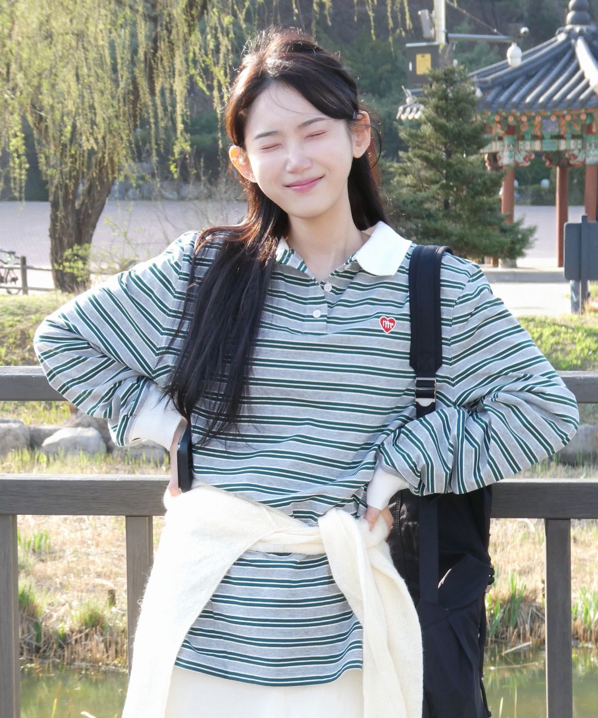 마스마룰즈 어패럴(MASMARULEZ APPAREL) Multi Strip Collar Long Sleeve_Melange Gray