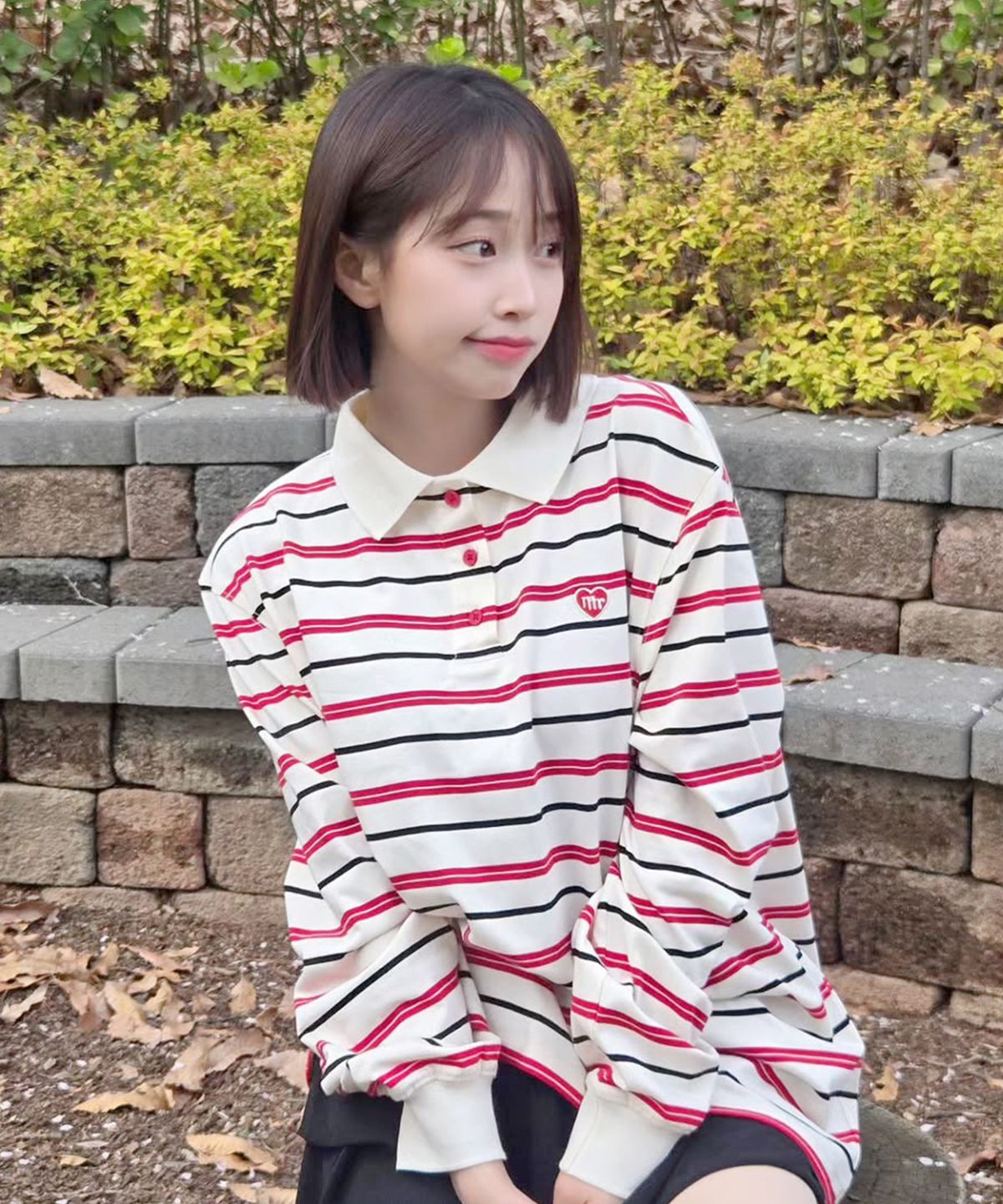 마스마룰즈 어패럴(MASMARULEZ APPAREL) Multi Strip Collar Long Sleeve_Ivory