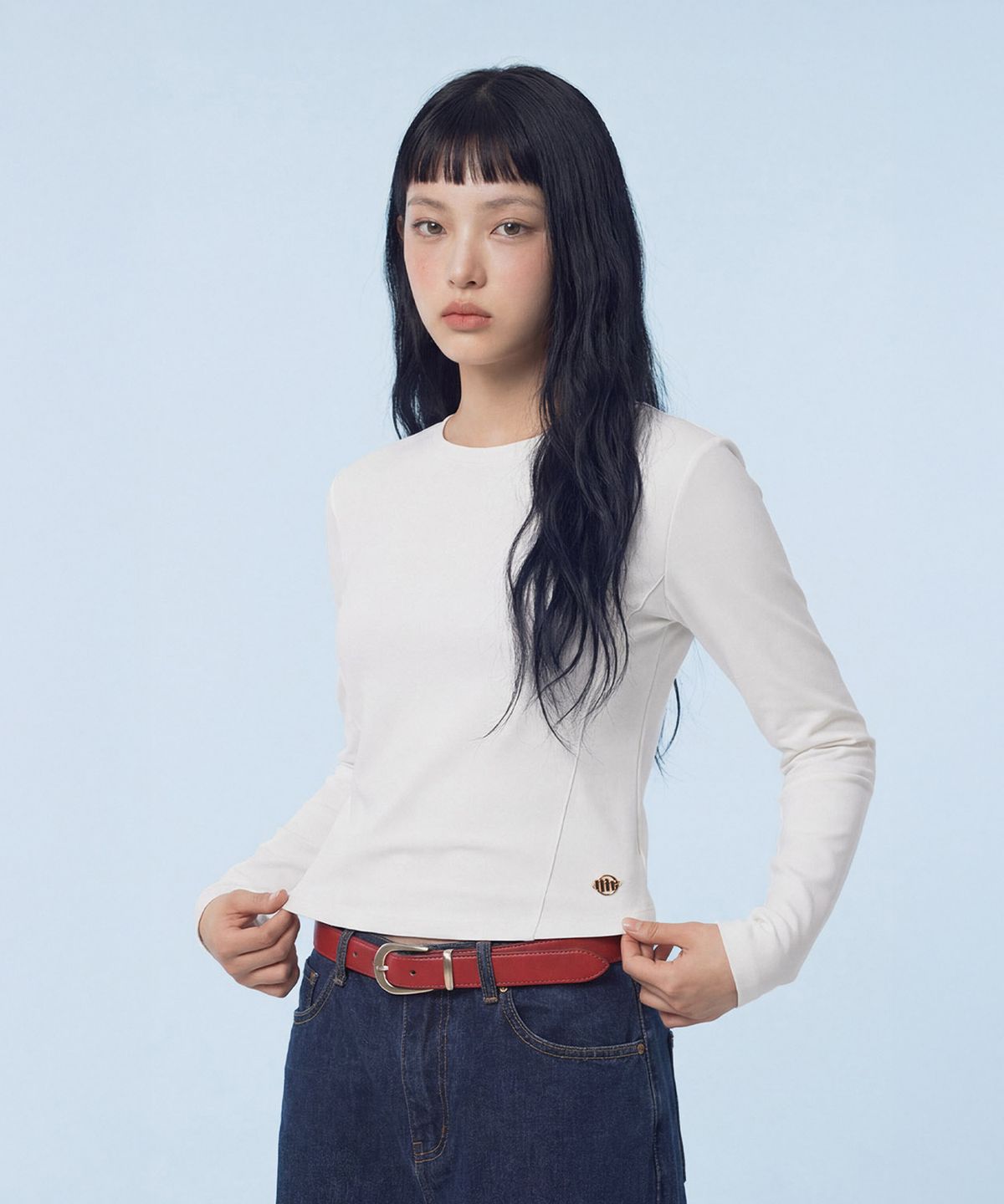마스마룰즈 어패럴(MASMARULEZ APPAREL) Slim Fit Line Detail Top_2 Colors