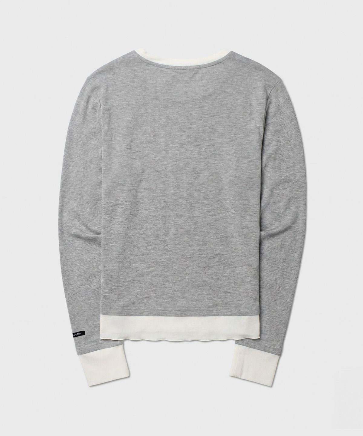 마스마룰즈 어패럴(MASMARULEZ APPAREL) Mash Layered Henry Neck top_Melange Gray