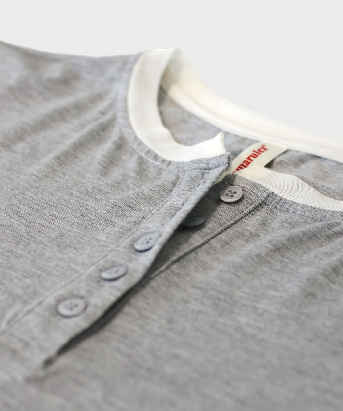 마스마룰즈 어패럴(MASMARULEZ APPAREL) Mash Layered Henry Neck top_Melange Gray