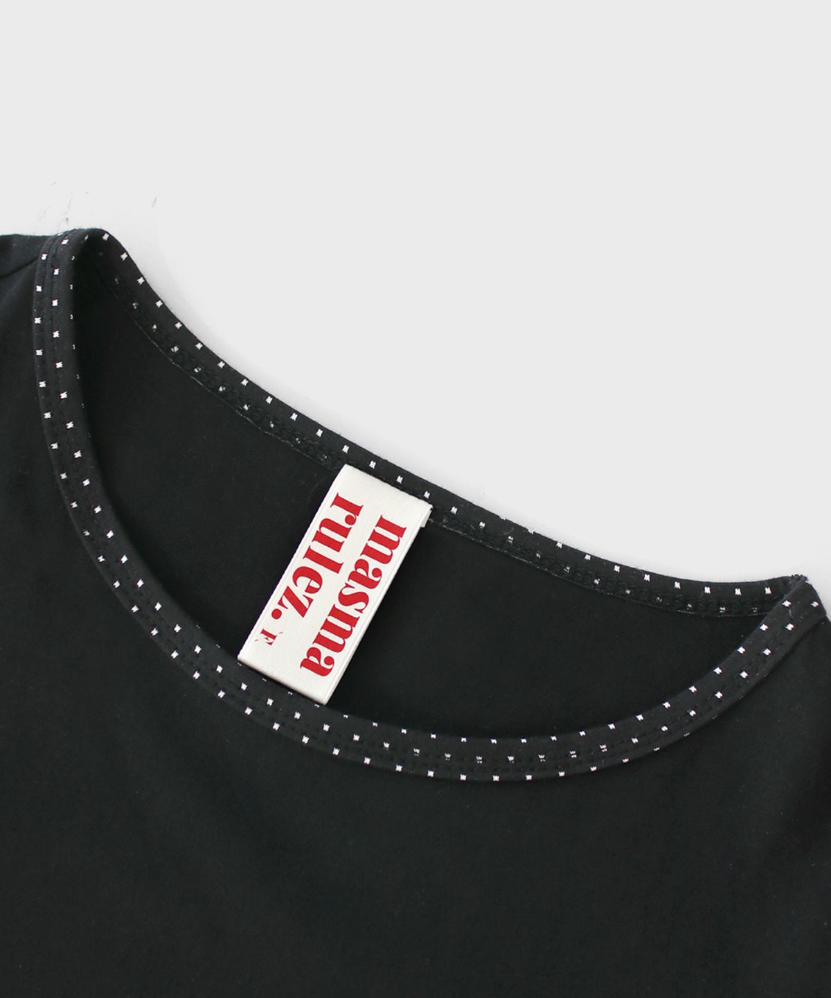마스마룰즈 어패럴(MASMARULEZ APPAREL) Layered Dot Ruffle Long Sleeve_Black