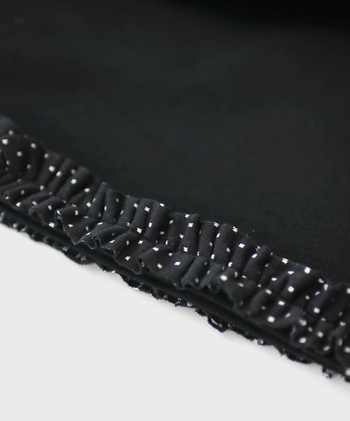 마스마룰즈 어패럴(MASMARULEZ APPAREL) Layered Dot Ruffle Long Sleeve_Black
