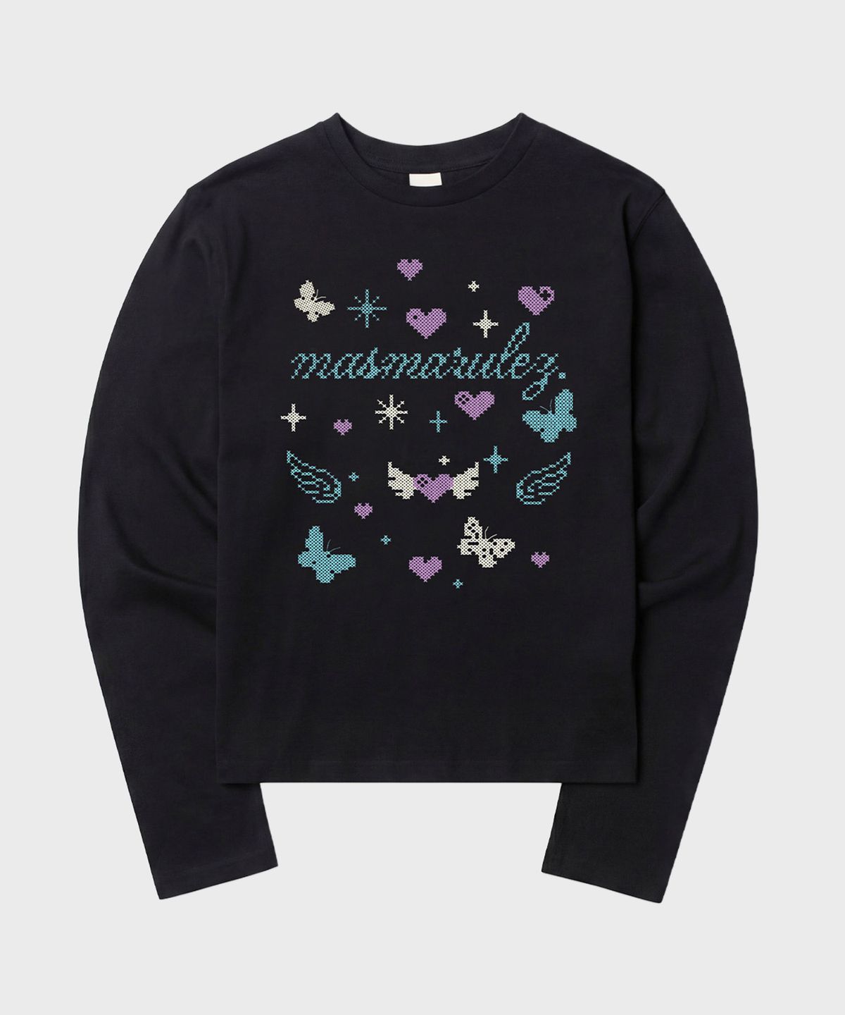 마스마룰즈 어패럴(MASMARULEZ APPAREL) Cross Doodle Long Sleeve_Black