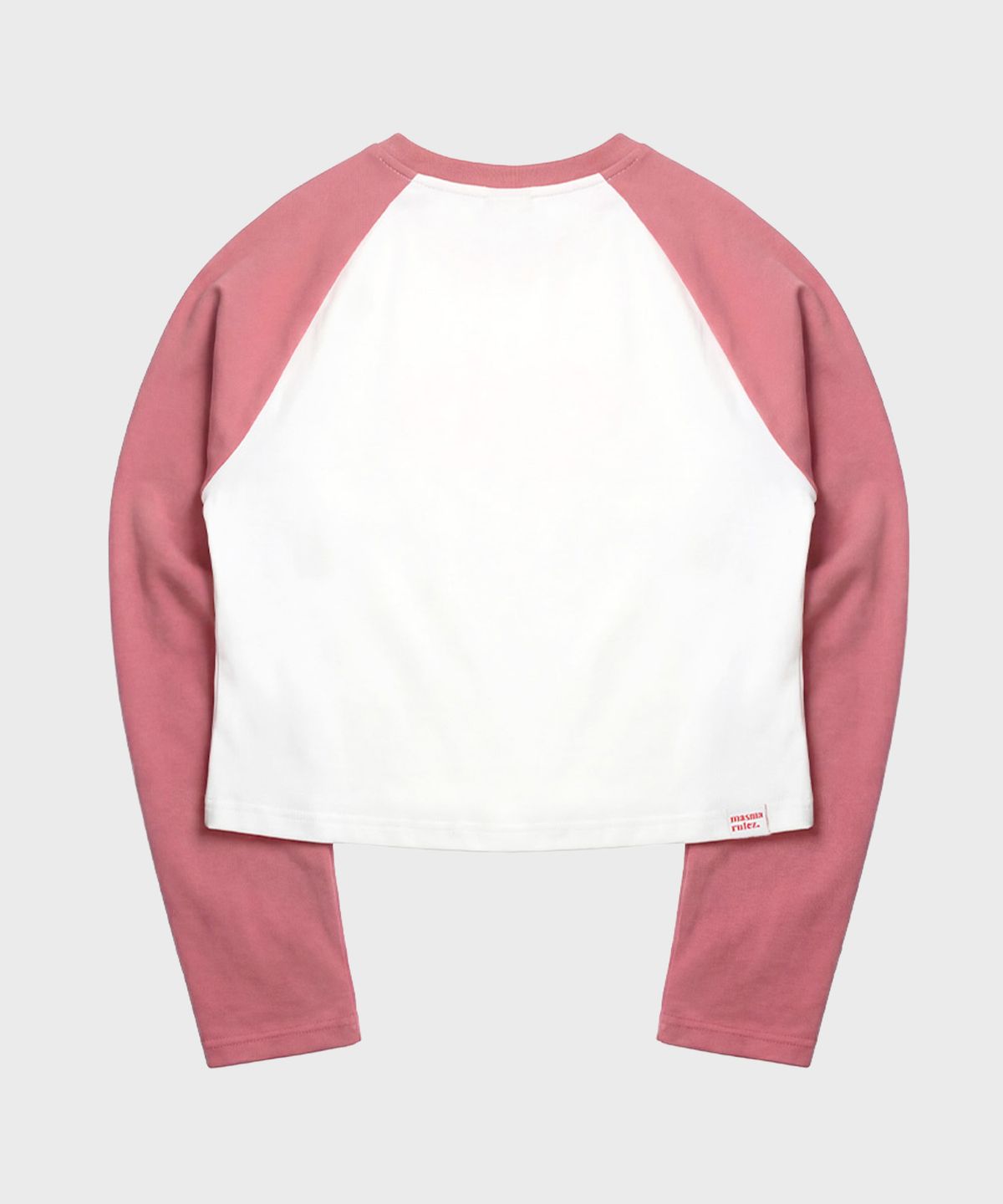 마스마룰즈 어패럴(MASMARULEZ APPAREL) Heart Applique Raglan Long Sleeve_Indie Pink
