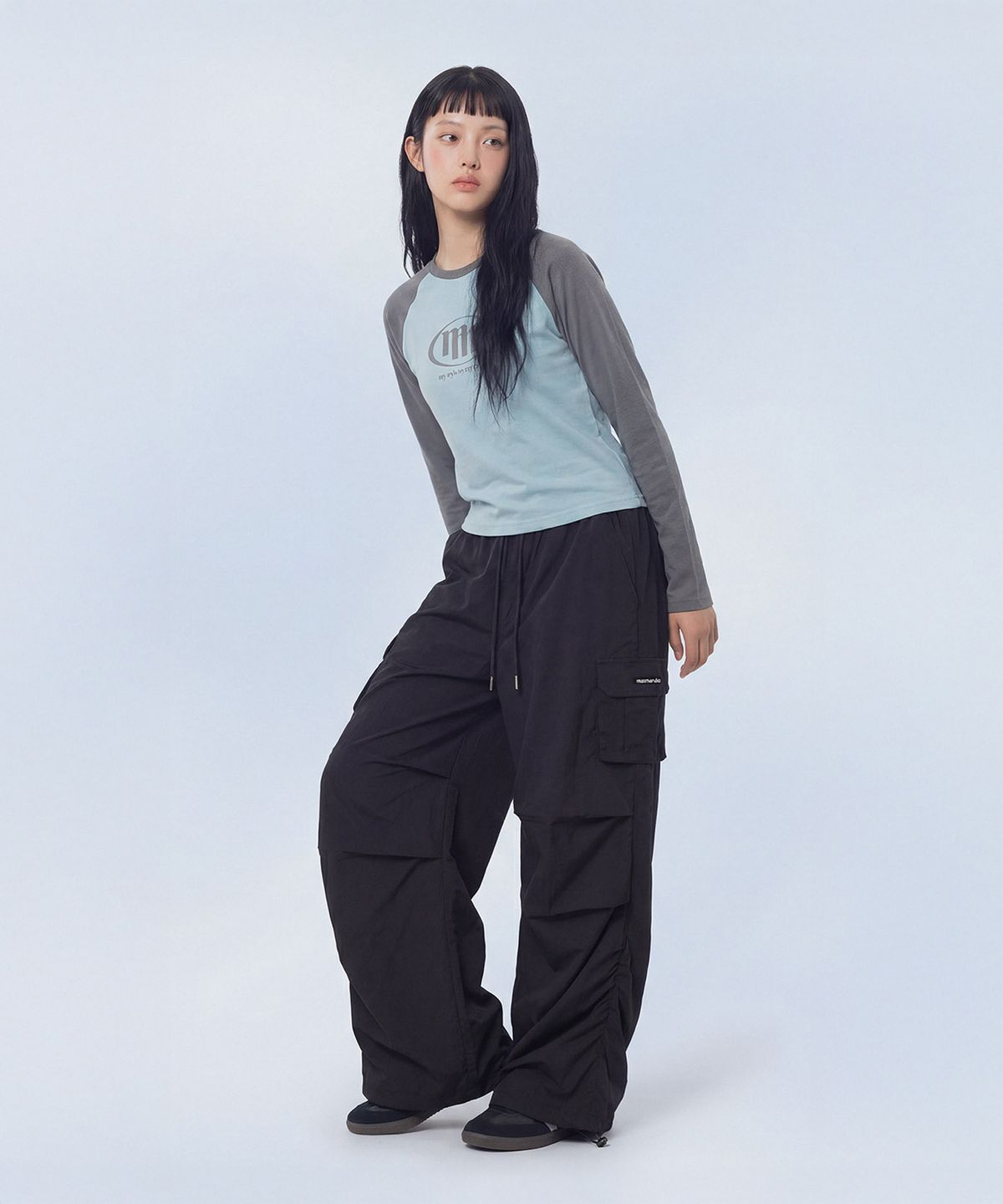 마스마룰즈 어패럴(MASMARULEZ APPAREL) Essential Parasuit Shirring Cargo Pants_Black