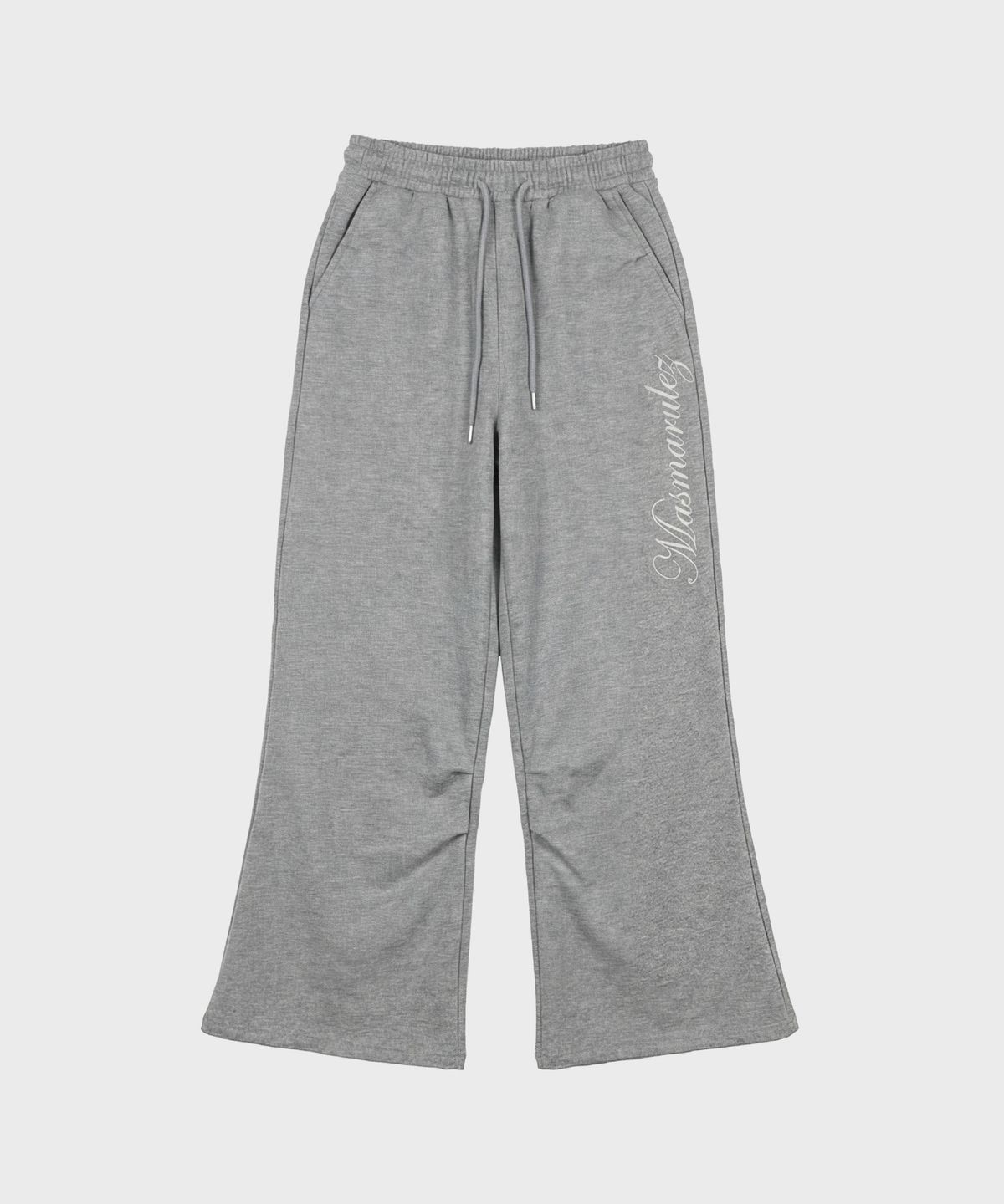 마스마룰즈 어패럴(MASMARULEZ APPAREL) Side Letter Flare Sweatpants_Melange Gray