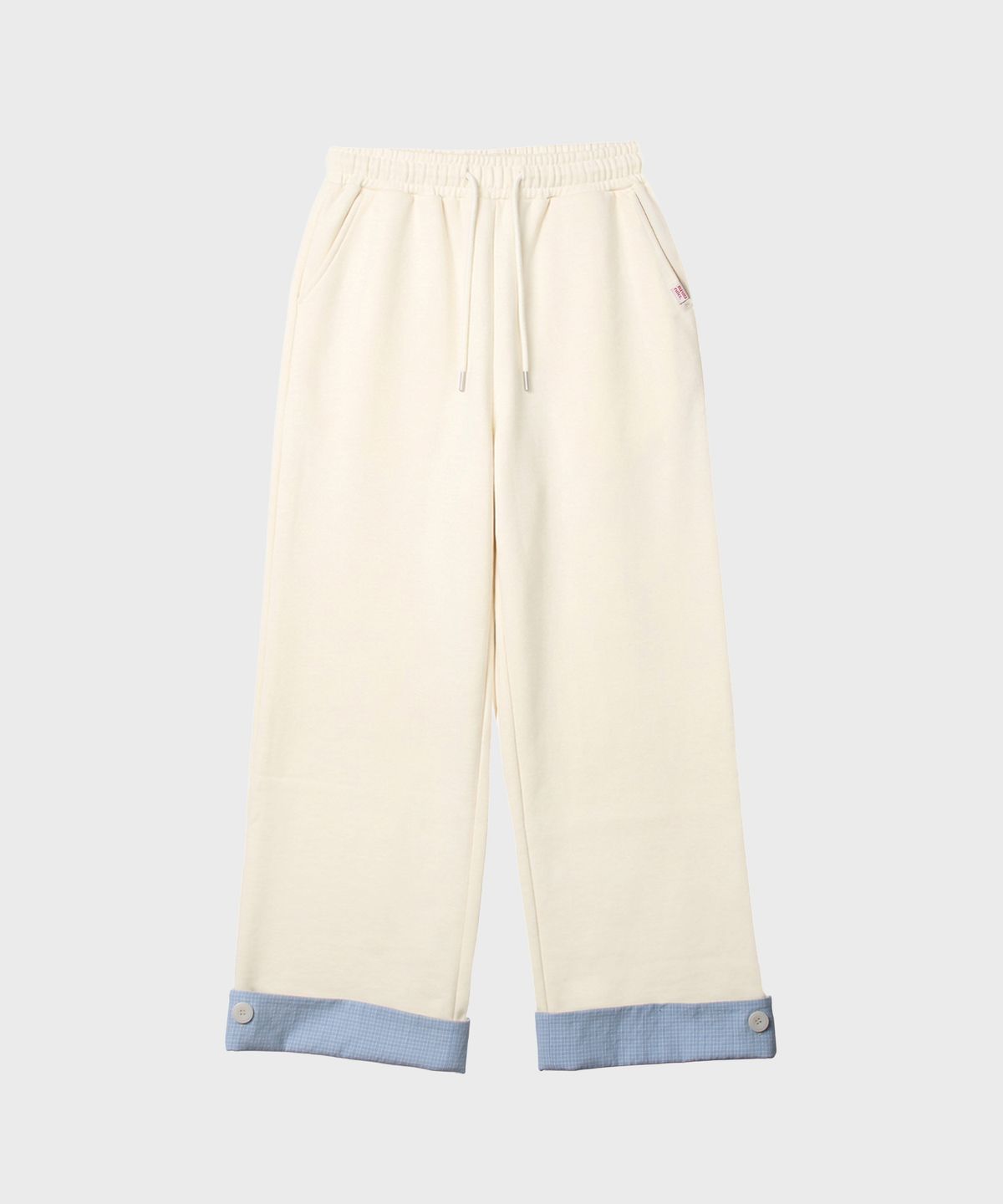 마스마룰즈 어패럴(MASMARULEZ APPAREL) Check Hem Comfort Pants_Ivory