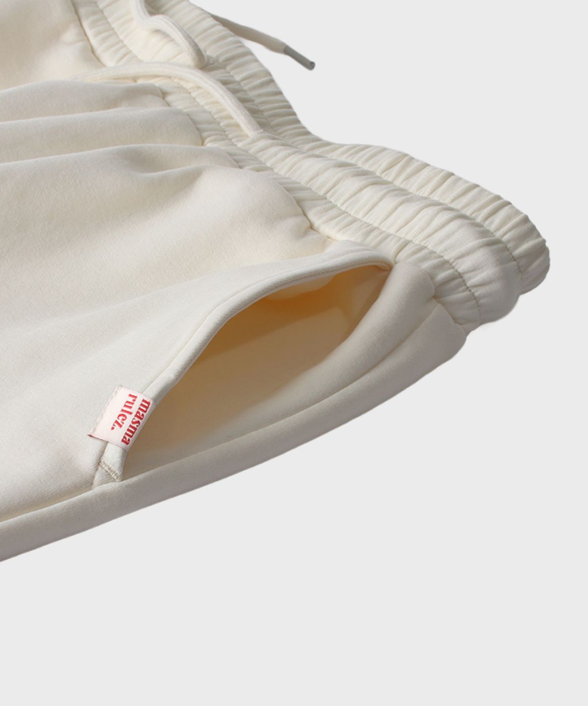 마스마룰즈 어패럴(MASMARULEZ APPAREL) Check Hem Comfort Pants_Ivory