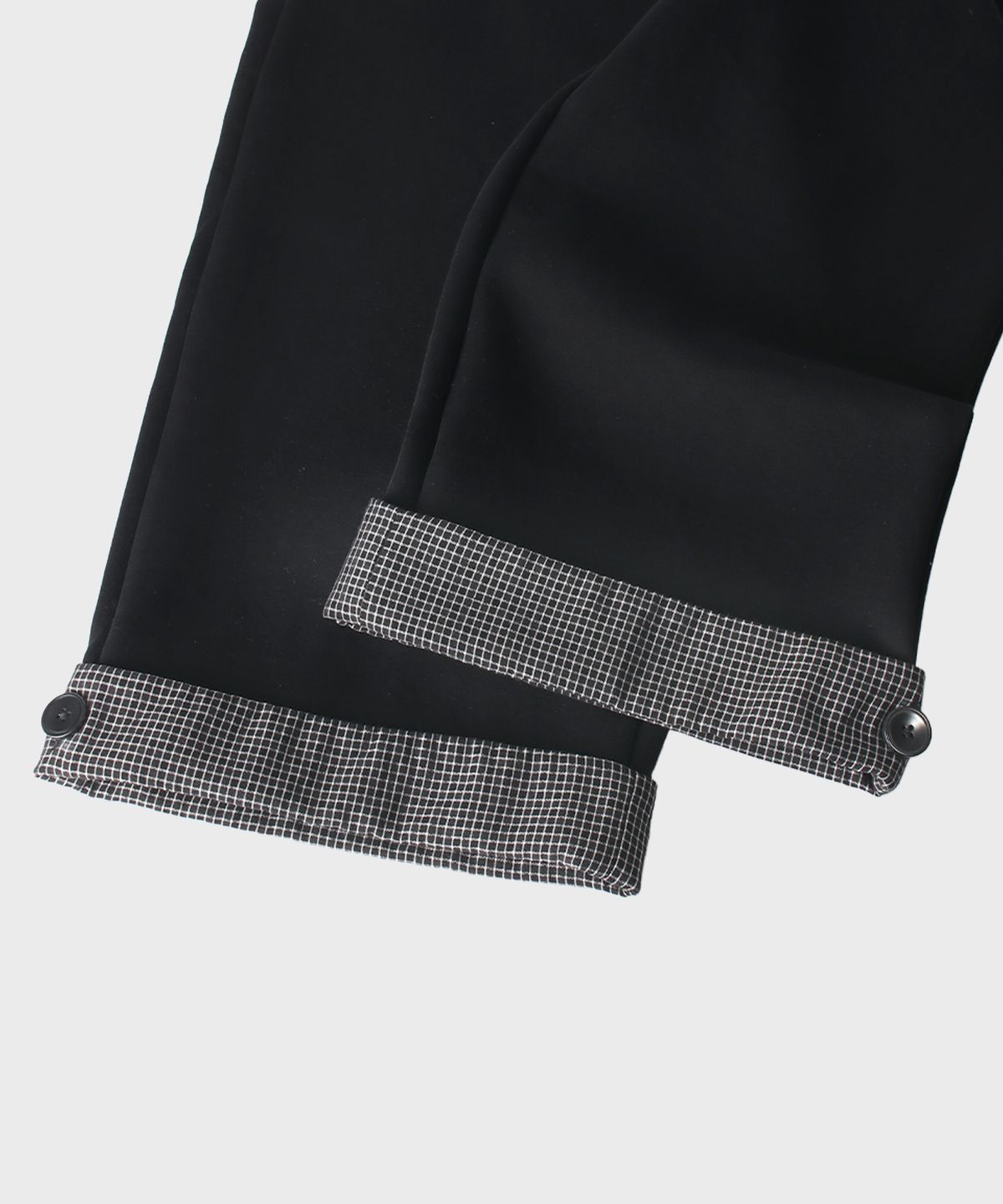마스마룰즈 어패럴(MASMARULEZ APPAREL) Check Hem Comfort Pants_Black
