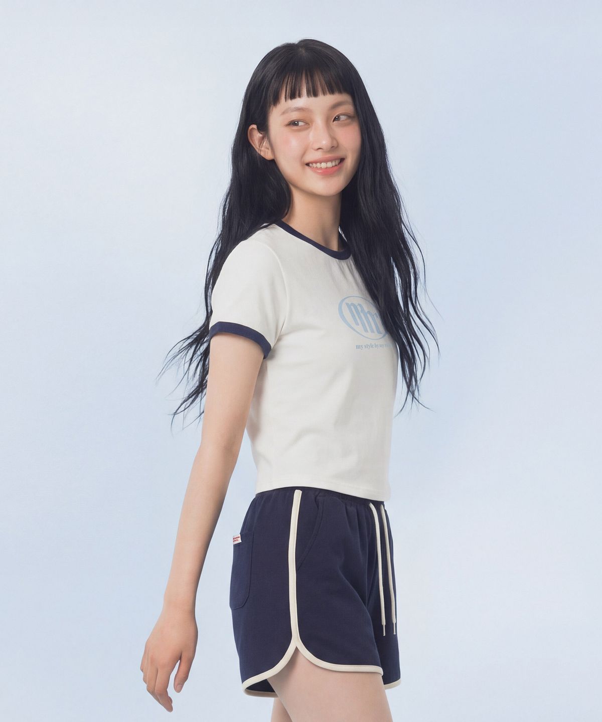 마스마룰즈 어패럴(MASMARULEZ APPAREL) Signature Symbol Ringer T-Shirt_Navy