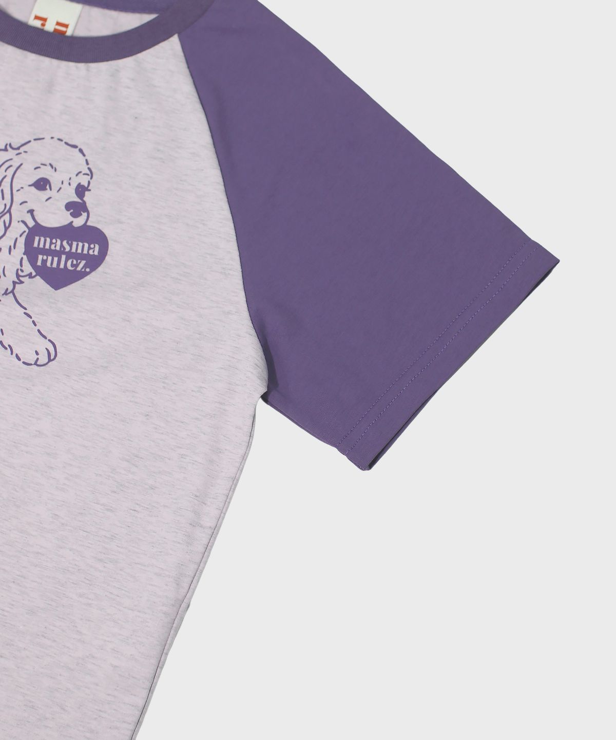 마스마룰즈 어패럴(MASMARULEZ APPAREL) Puppy Lulu Raglan T-Shirt_Purple