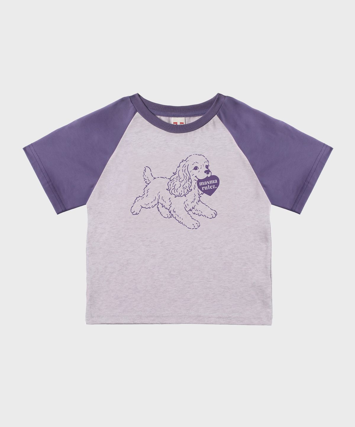 마스마룰즈 어패럴(MASMARULEZ APPAREL) Puppy Lulu Raglan T-Shirt_Purple