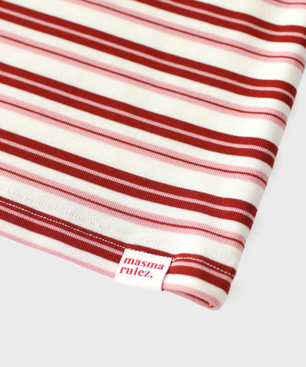마스마룰즈 어패럴(MASMARULEZ APPAREL) Cool Airy Stripe T-Shirt_Pink