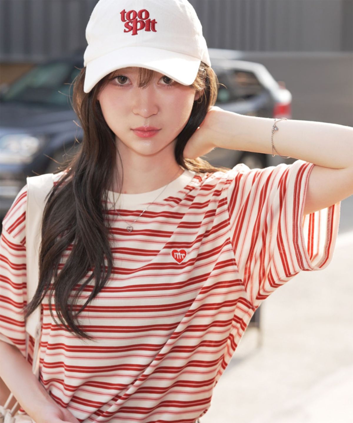 마스마룰즈 어패럴(MASMARULEZ APPAREL) Cool Airy Stripe T-Shirt_Pink