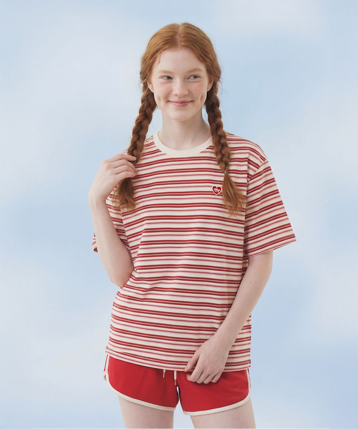 마스마룰즈 어패럴(MASMARULEZ APPAREL) Cool Airy Stripe T-Shirt_Pink