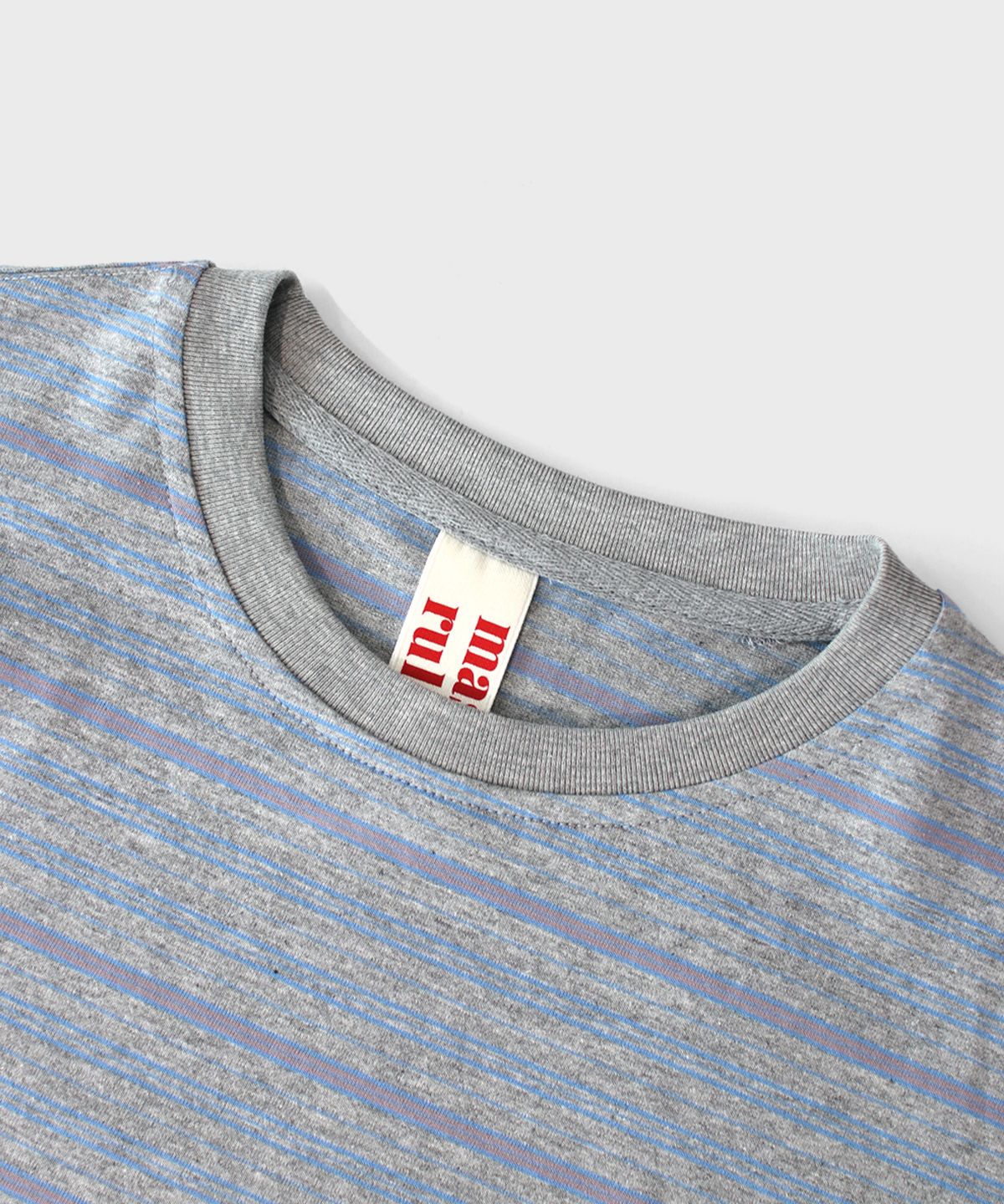 마스마룰즈 어패럴(MASMARULEZ APPAREL) Daily Cotton Stripe T-Shirt_Melange Gray