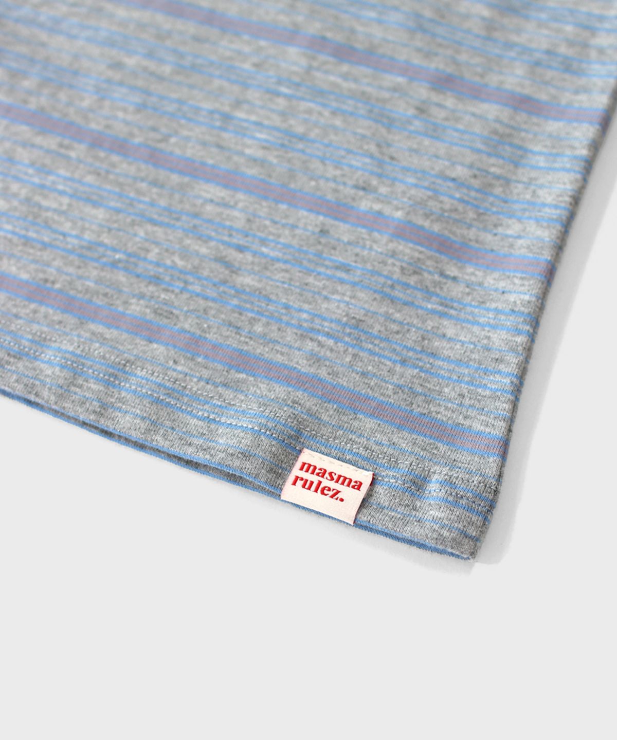 마스마룰즈 어패럴(MASMARULEZ APPAREL) Daily Cotton Stripe T-Shirt_Melange Gray