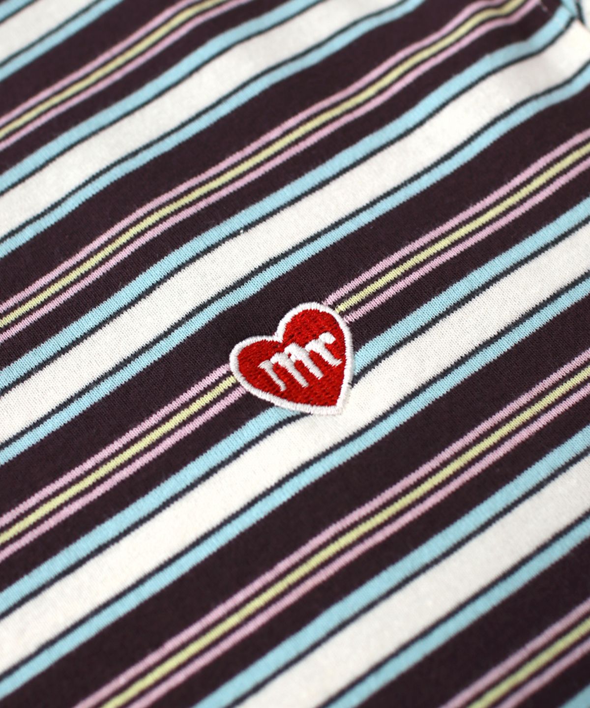 마스마룰즈 어패럴(MASMARULEZ APPAREL) Daily Cotton Stripe T-Shirt__Purple