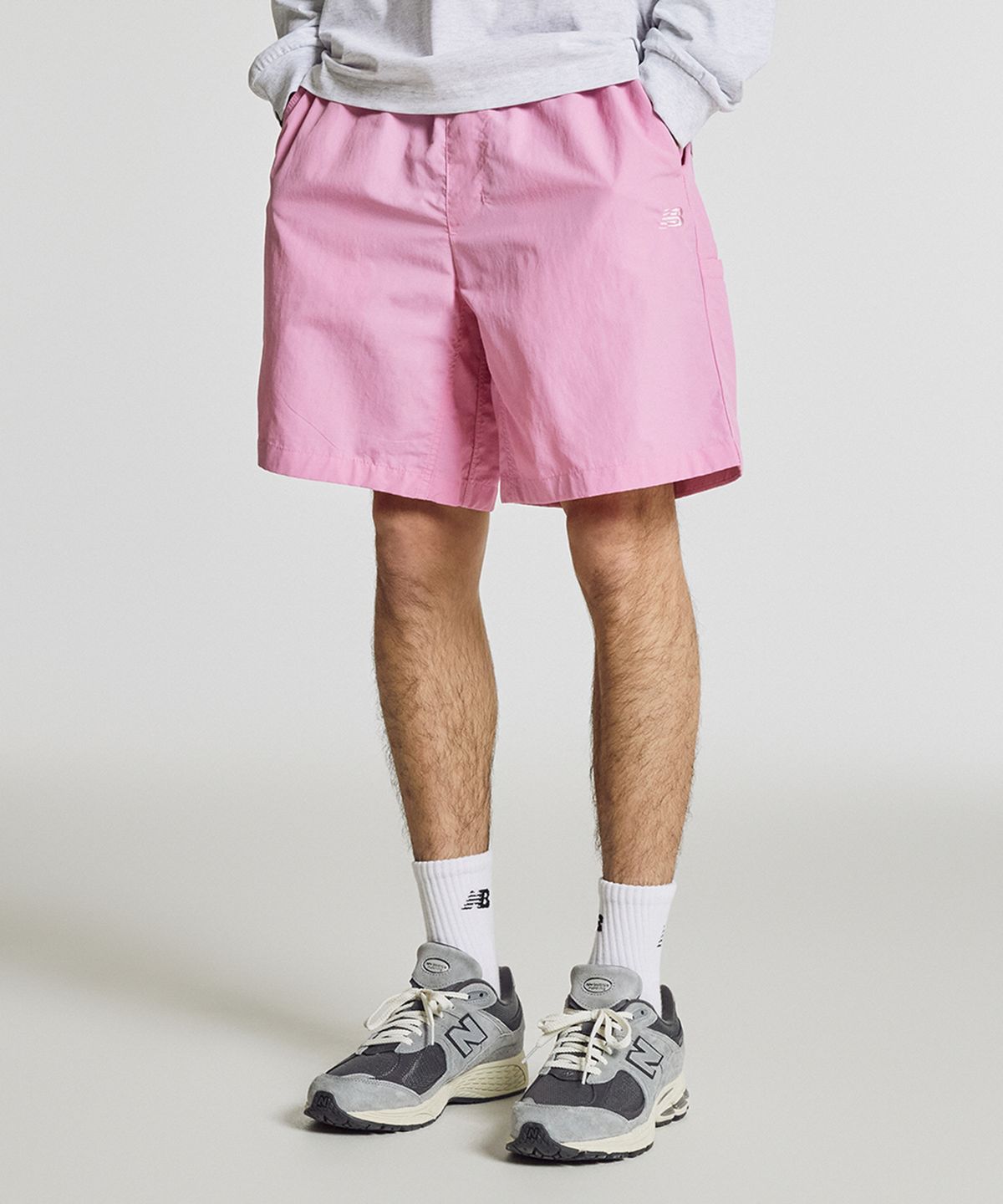 뉴발란스(NEW BALANCE) NBNVG21443 / UNI 헤리티지 4.5부 쇼츠 (PINK)