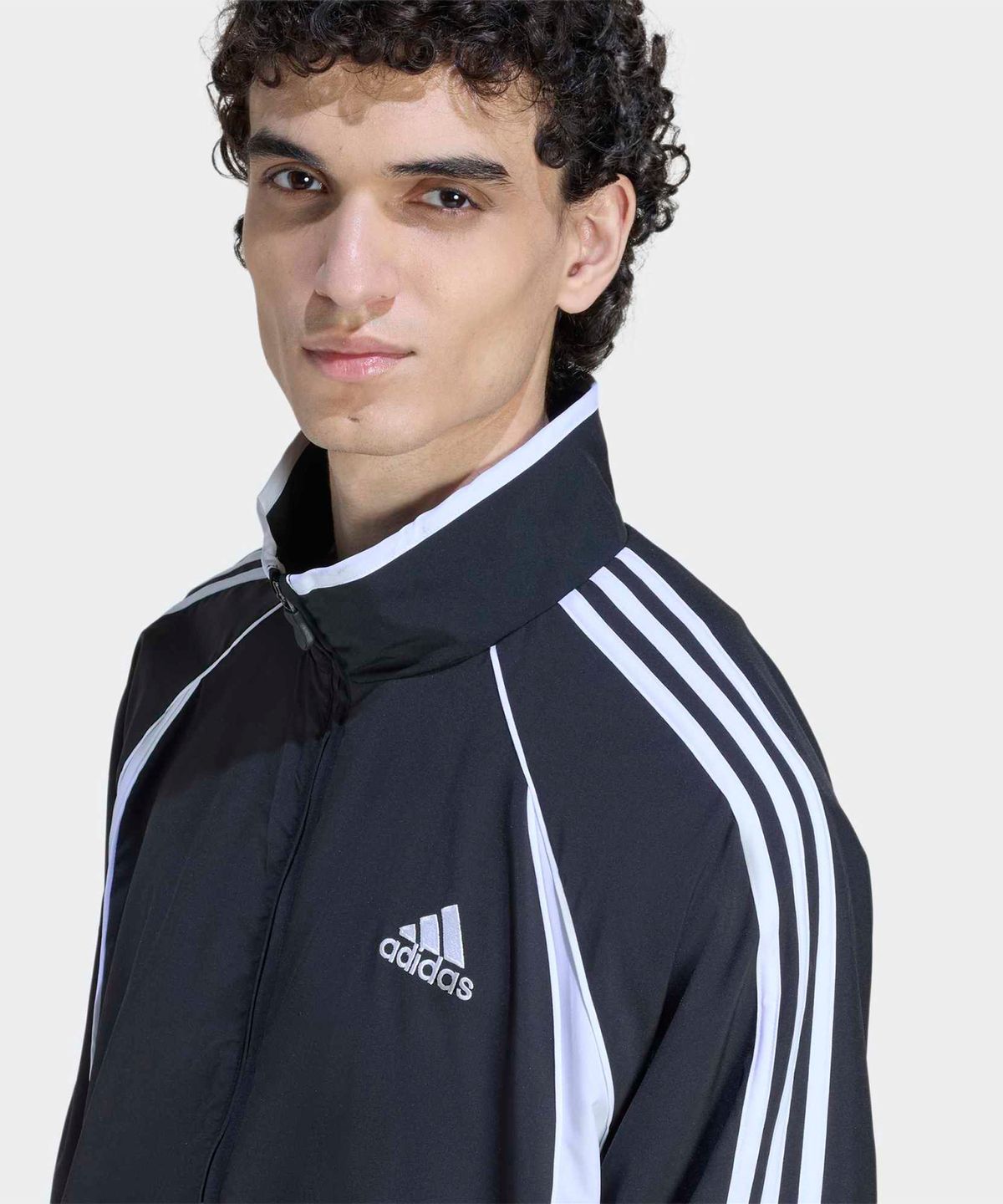 아디다스(ADIDAS) 팀가이스트 아디컬러 트랙탑 - 블랙:화이트 / KD5858