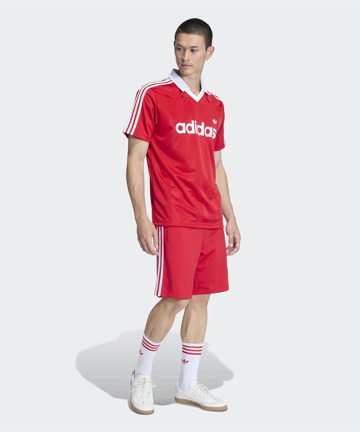 아디다스(ADIDAS) 파이어버드 숏 팬츠 - 레드 / KE1377