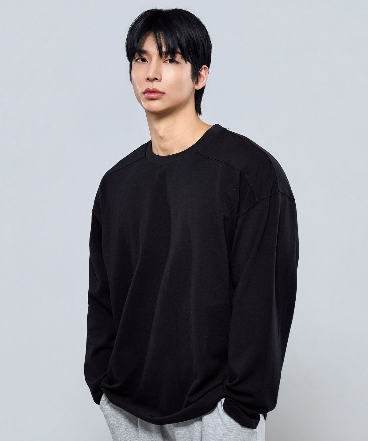 피지컬가먼츠(PHYSICAL GARMENTS) P2613 헤비절개 오버핏 긴팔티 [3COLOR]