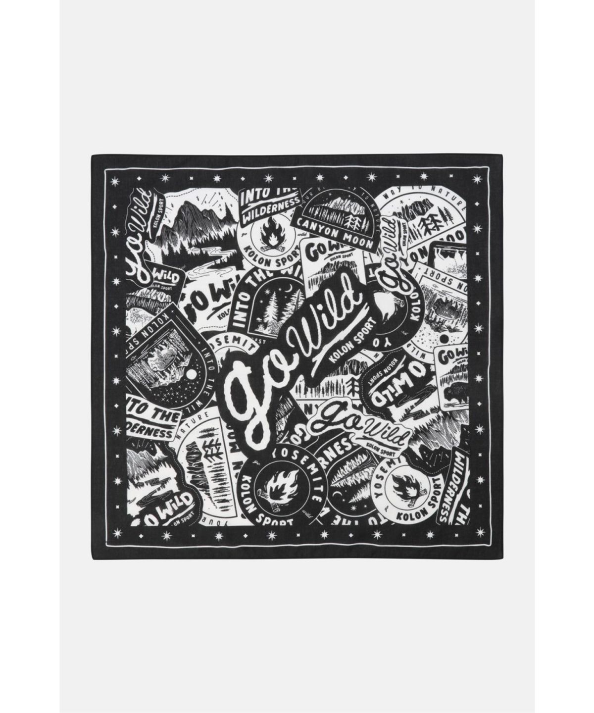 코오롱스포츠(KOLON SPORT) 하이킹 그래픽 반다나 QEAAX26111BLK