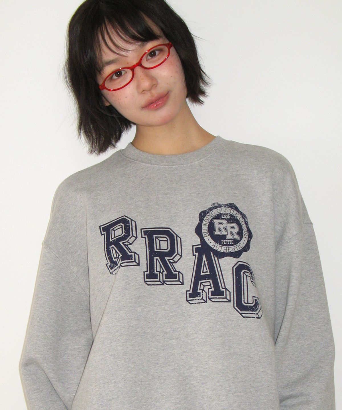 론론(RONRON) RRAC GRAPHIC SWEATSHIRT GREY