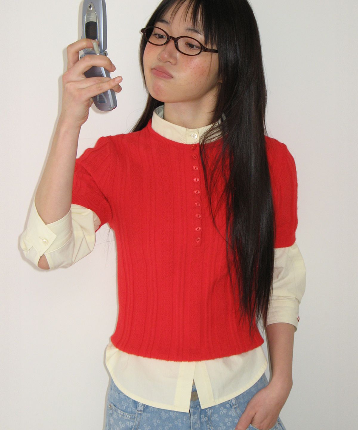 론론(RONRON) RRAC PASTEL COTTON SHIRT BUTTER