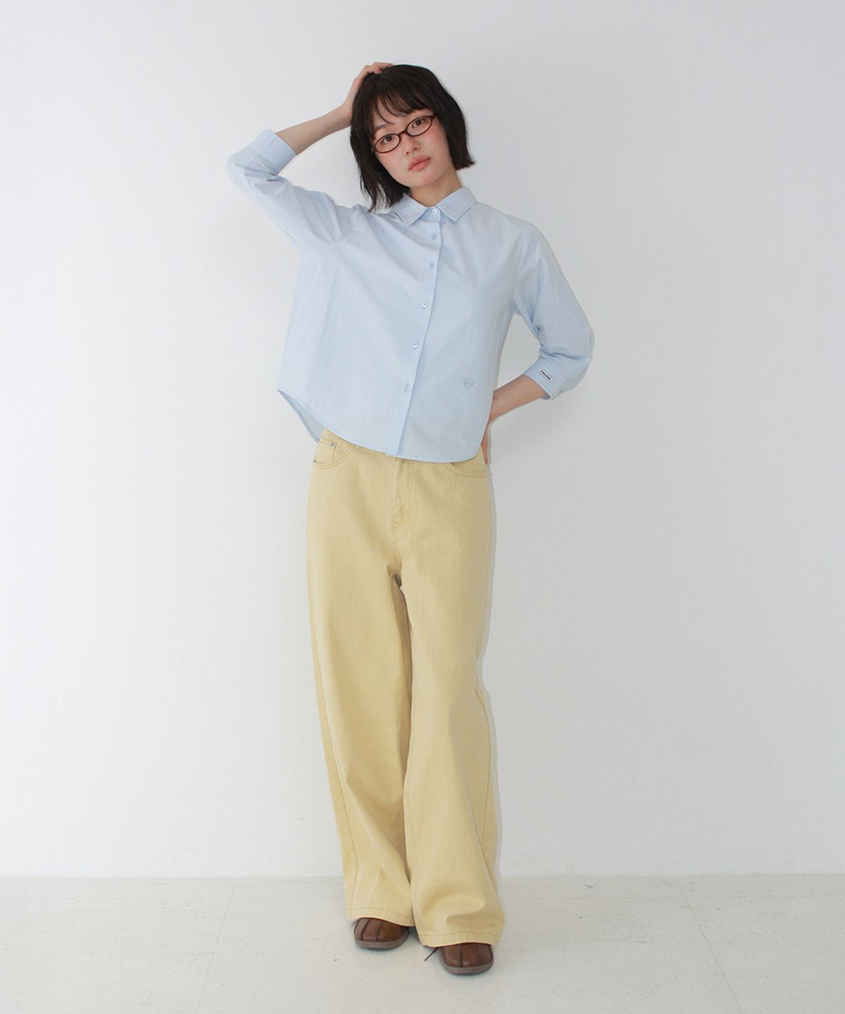 론론(RONRON) RRAC PASTEL COTTON SHIRT SOFT BLUE