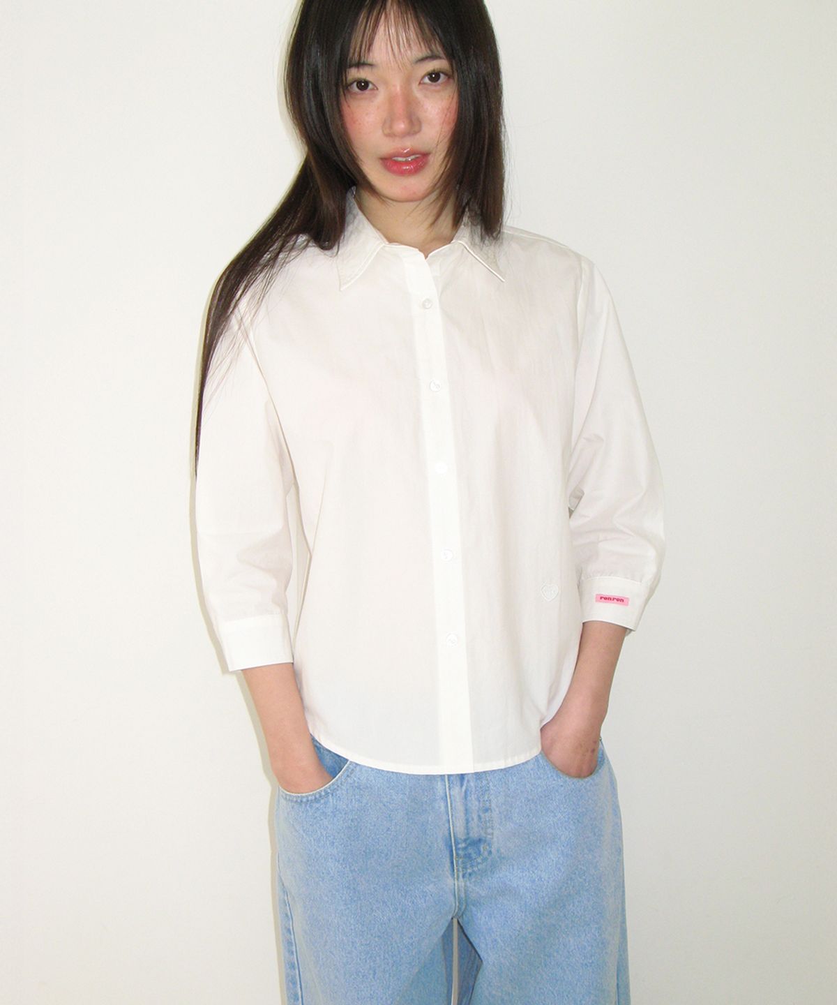 론론(RONRON) RRAC PASTEL COTTON SHIRT WHITE