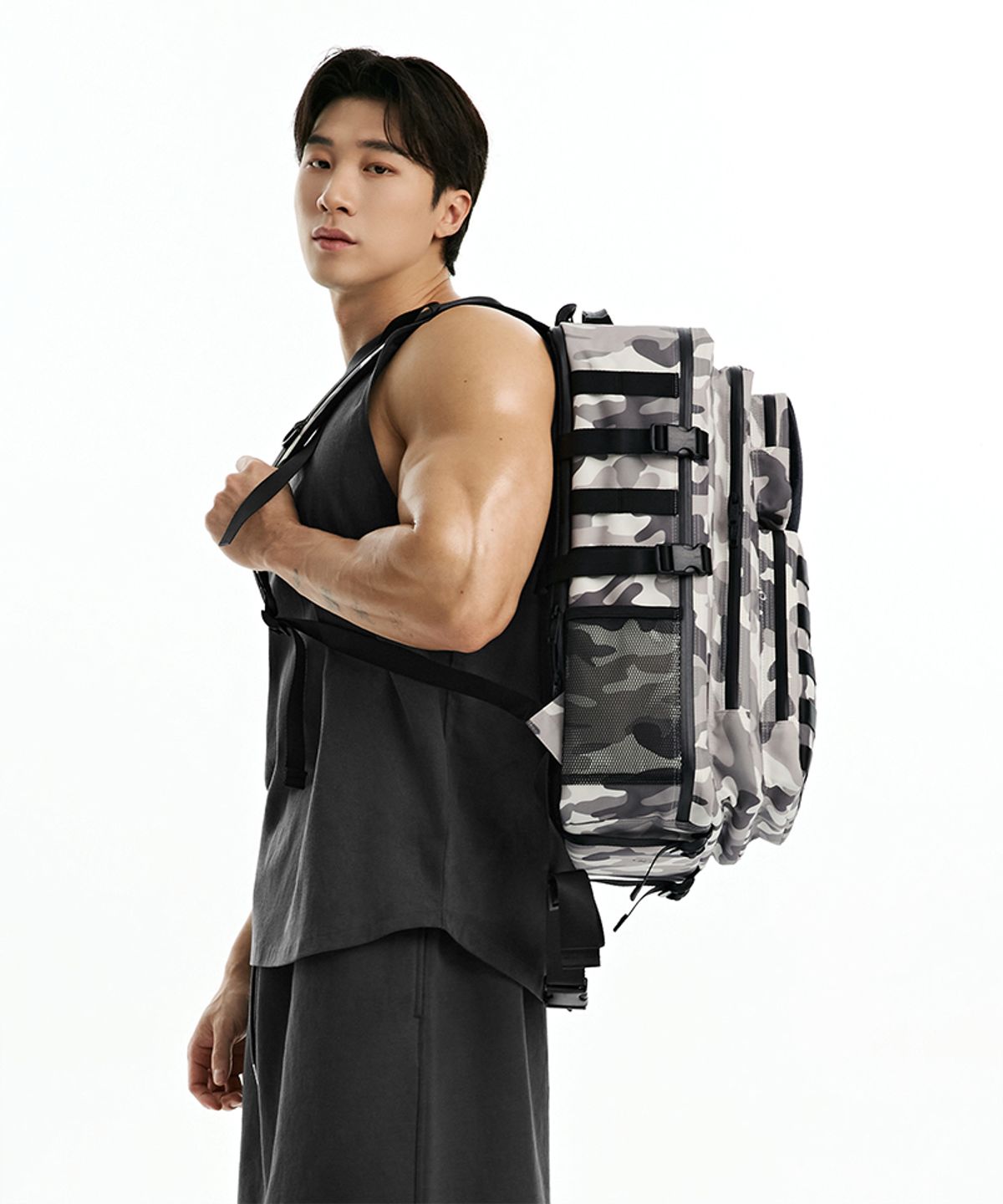 본투윈(BORN TO WIN) T0 TACTICAL BACKPACK [GREY CAMO]
