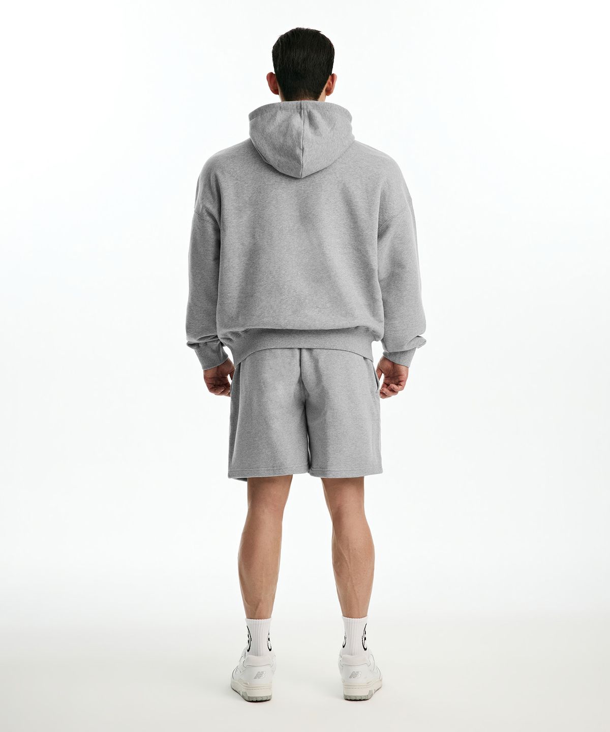 본투윈(BORN TO WIN) CHROME B HOODIE [MELANGE GREY]
