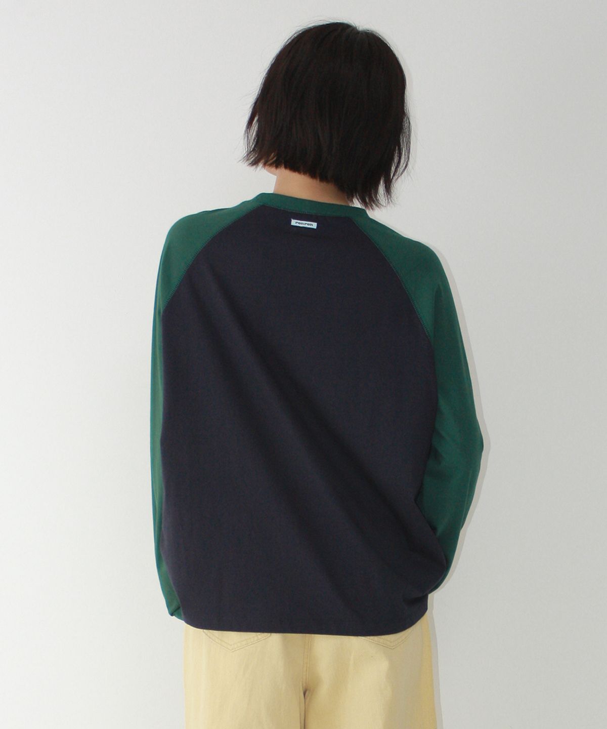 론론(RONRON) VINTAGE ARCHIVE RAGLAN LONG SLEEVE NAVY GREEN