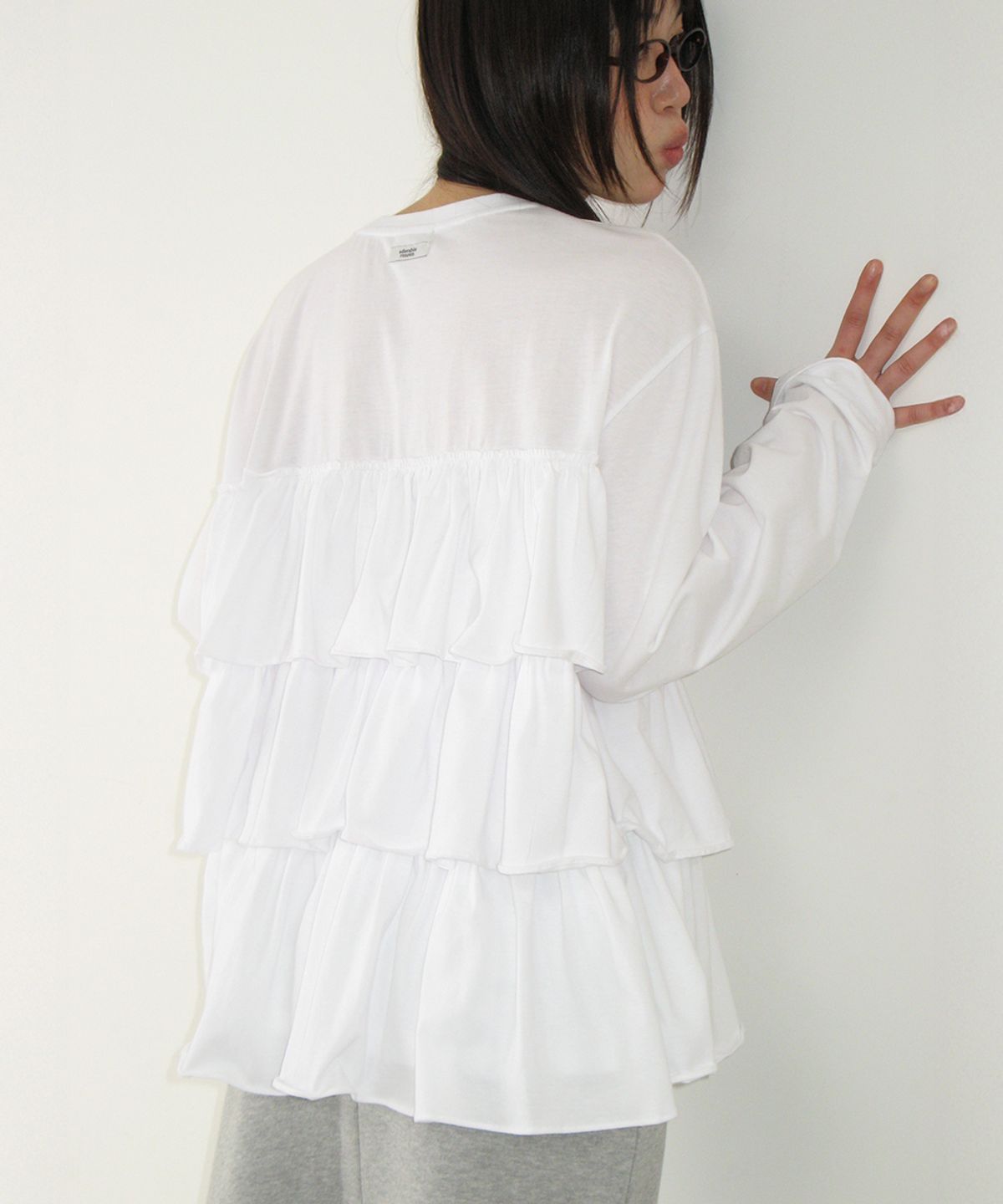론론(RONRON) TIERED LAYERED LONG SLEEVE WHITE