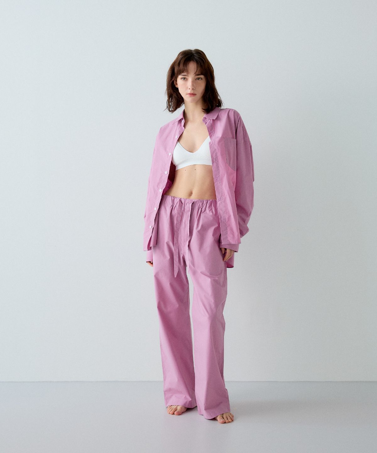 사하키(SAHAKI) 페이퍼 팬츠 (퍼플 핑크)
