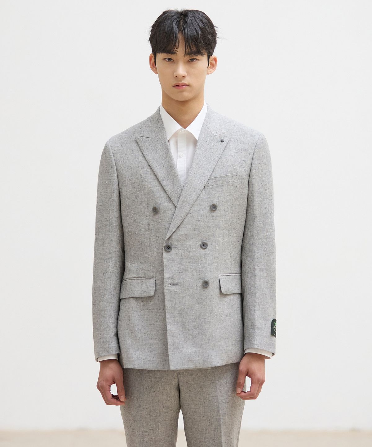 에스티코(STCO) [여름수트]ITALY MARLANE 린넨 혼방 더블 수트 세트_그레이 (클래식핏)_SSJVB93SET